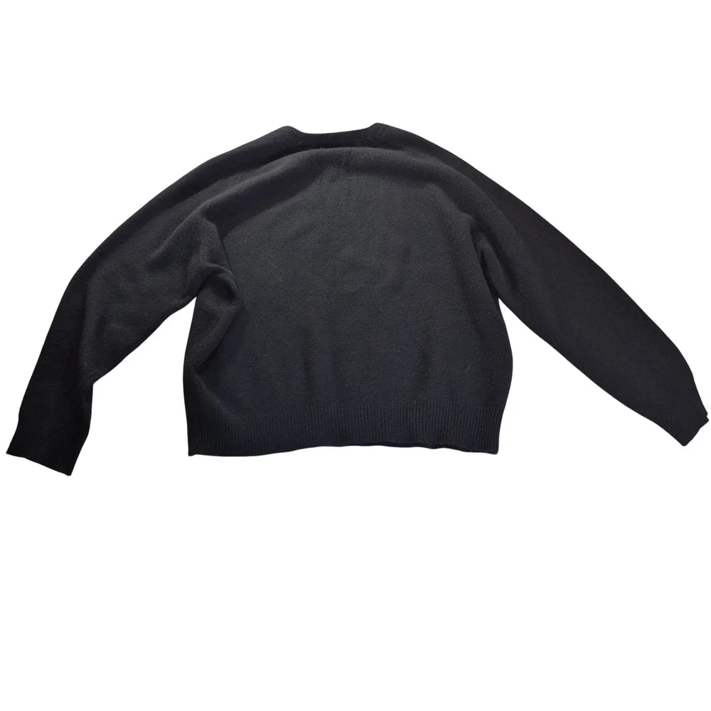 Polo Ralph Lauren V-Neck Sweater Mens XL Black Lambswool Heritage Preppy Cozy